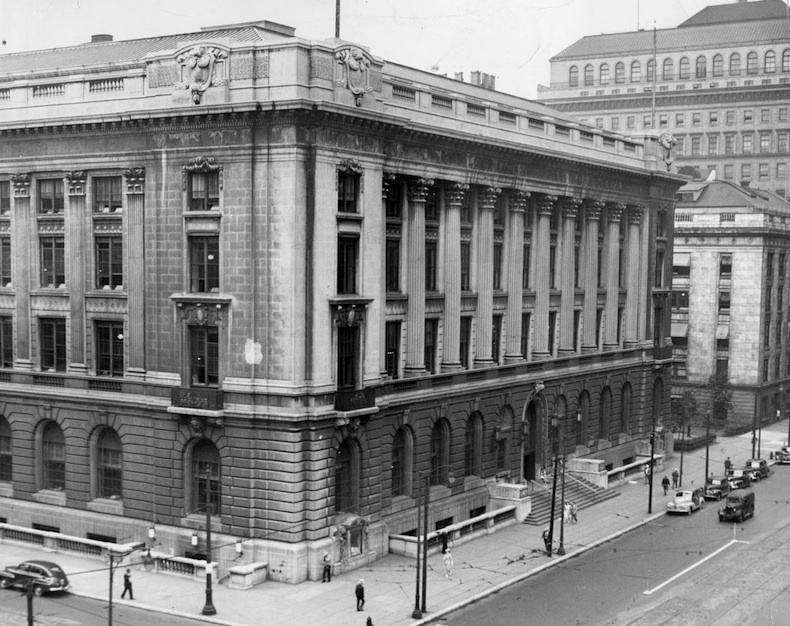 Main Library Looking East, 1940