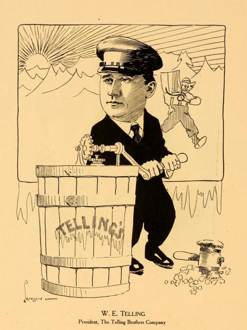 Cartoon Rendition of William E. Telling