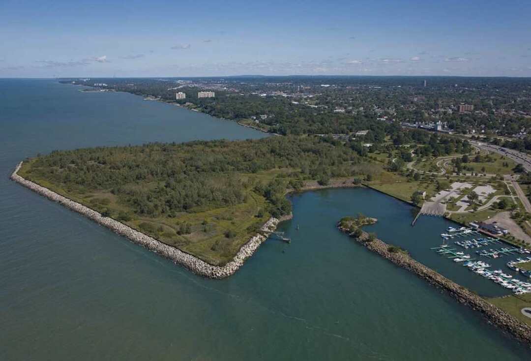 Aerial View of Nature Preserve, Looking East