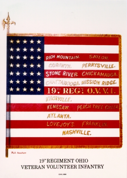 The 19th Ohio Volunteer Infantry Flag