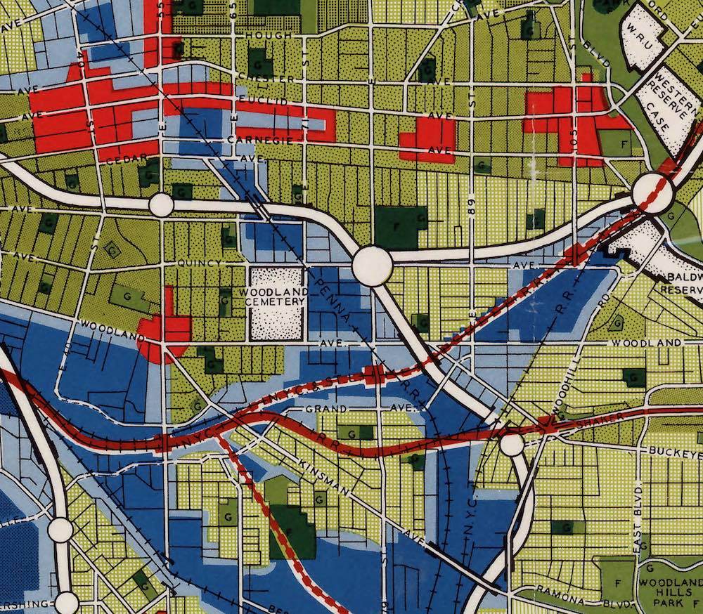 Detail of 1949 General Plan of Cleveland