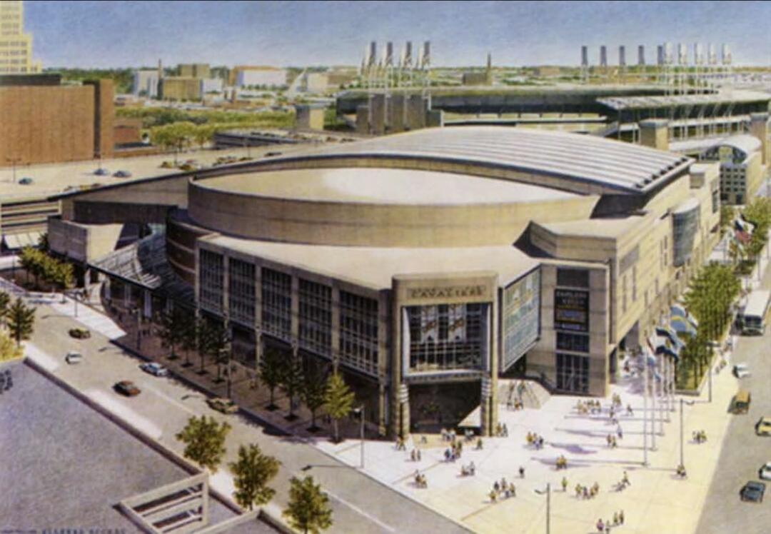 "Artist rendering of Gund Arena"