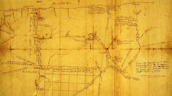 Map of Northeast Ohio, ca. 1770s